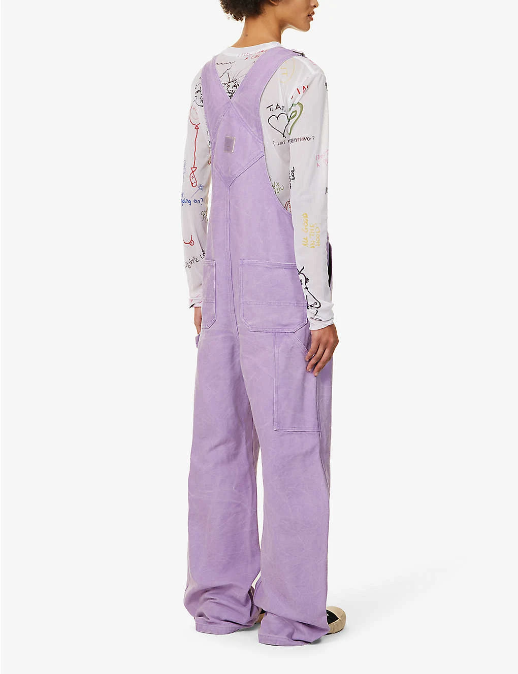 Acne Studios Palmon Logo-patch Cotton-canvas Dungarees 5 Acne Studios Palmon Logo-patch Cotton-canvas Dungarees - Image 4