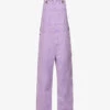 Acne Studios Palmon Logo-patch Cotton-canvas Dungarees 1 Acne Studios Palmon Logo-patch Cotton-canvas Dungarees -VogueVibe Store R04185139 SMOKYPURPLE M