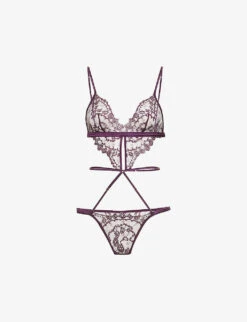 Lunaria Lace-embellished Playsuit