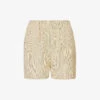 Lui Striped Woven Shorts -VogueVibe Store R04186461 PALEYELLOWBLACKSTRIPE M