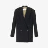 Dries Van Noten Oversized Double-breasted Woven Blazer 1 Dries Van Noten Oversized Double-breasted Woven Blazer -VogueVibe Store R04186638 BLACK M