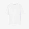 Dries Van Noten Round-neck Relaxed-fit Cotton-jersey T-shirt -VogueVibe Store R04186665 WHITE M