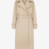 Gilda Double-breasted Stretch-organic-cotton Trench Coat 1 Gilda Double-breasted Stretch-organic-cotton Trench Coat -VogueVibe Store R04186781 STONE M