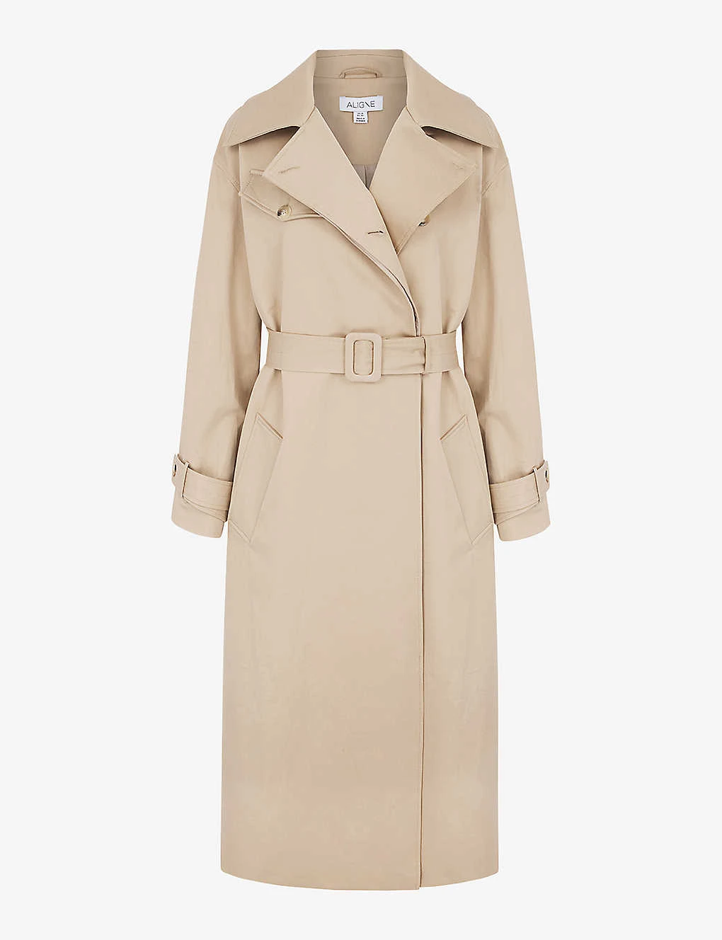 Gilda Double-breasted Stretch-organic-cotton Trench Coat 3 Gilda Double-breasted Stretch-organic-cotton Trench Coat