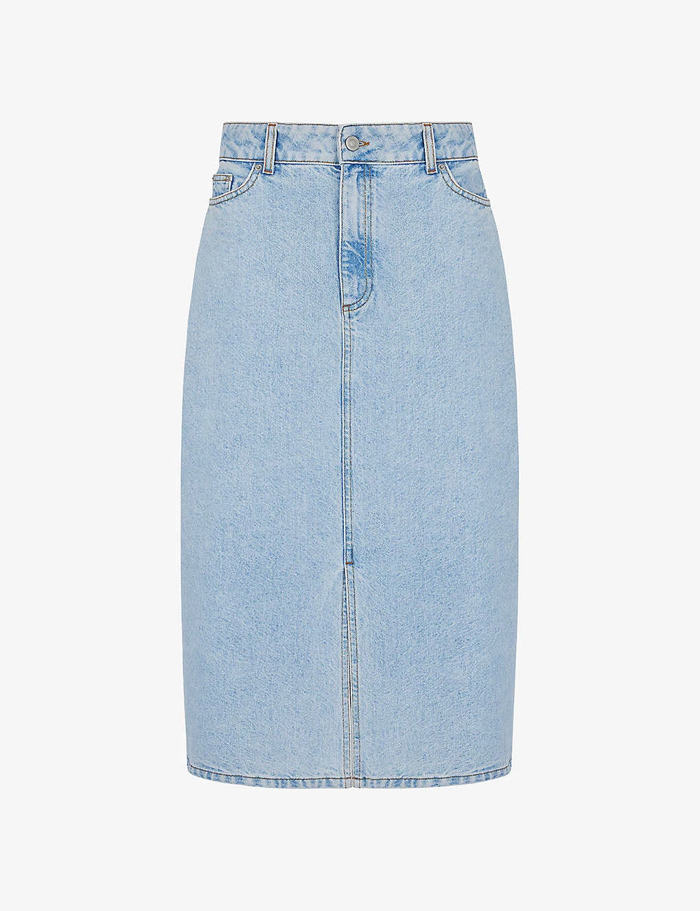 Greta High-rise Organic-cotton Midi Skirt 3 Greta High-rise Organic-cotton Midi Skirt