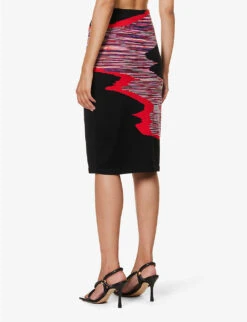 Missoni Space Dye High-wait Wool Midi Skirt 10 Missoni Space Dye High-wait Wool Midi Skirt -VogueVibe Store R04188301 SPACEDYEDRED ALT03