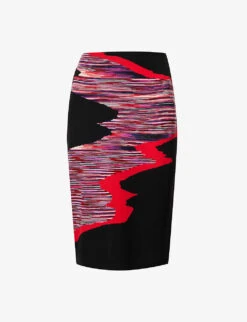 Missoni Space Dye High-wait Wool Midi Skirt