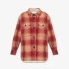 Isabel Marant Etoile Harveli Checked Recycled Polyester-blend Jacket -VogueVibe Store R04188835 ORANGE M