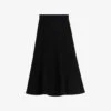 Ted Baker Oliviay A-line Knitted Midi Skirt -VogueVibe Store R04189319 BLACK M