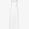 Sleeveless Cowl-neck Woven Jumpsuit -VogueVibe Store R04189843 WHITE M