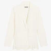 CLAUDIE PIERLOT Broderie-anglaise Scalloped-hem Woven Jacket -VogueVibe Store R04189879 NATURELS M