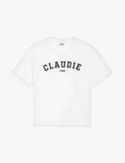 CLAUDIE PIERLOT Logo-print Short-sleeve Cotton T-shirt
