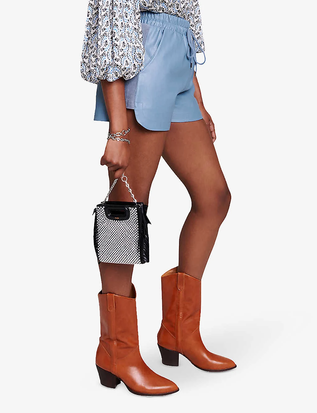 Maje Issma High-rise Faux-leather Shorts 5 Maje Issma High-rise Faux-leather Shorts - Image 3