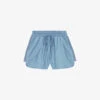 Maje Issma High-rise Faux-leather Shorts -VogueVibe Store R04190040 BLEUS M