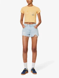 Levis 501 Original High-rise Stretch-denim Shorts 10 Levis 501 Original High-rise Stretch-denim Shorts -VogueVibe Store R04191368 PROMISEME ALT01