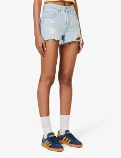 Levis 501 Original High-rise Stretch-denim Shorts 11 Levis 501 Original High-rise Stretch-denim Shorts -VogueVibe Store R04191368 PROMISEME ALT02