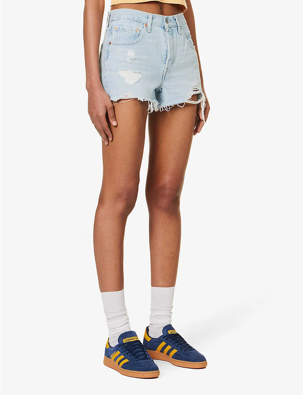 Levis 501 Original High-rise Stretch-denim Shorts 5 Levis 501 Original High-rise Stretch-denim Shorts - Image 3