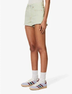 Levis 501 Original High-rise Denim Shorts -VogueVibe Store R04191370 MYMUSESHORT ALT02