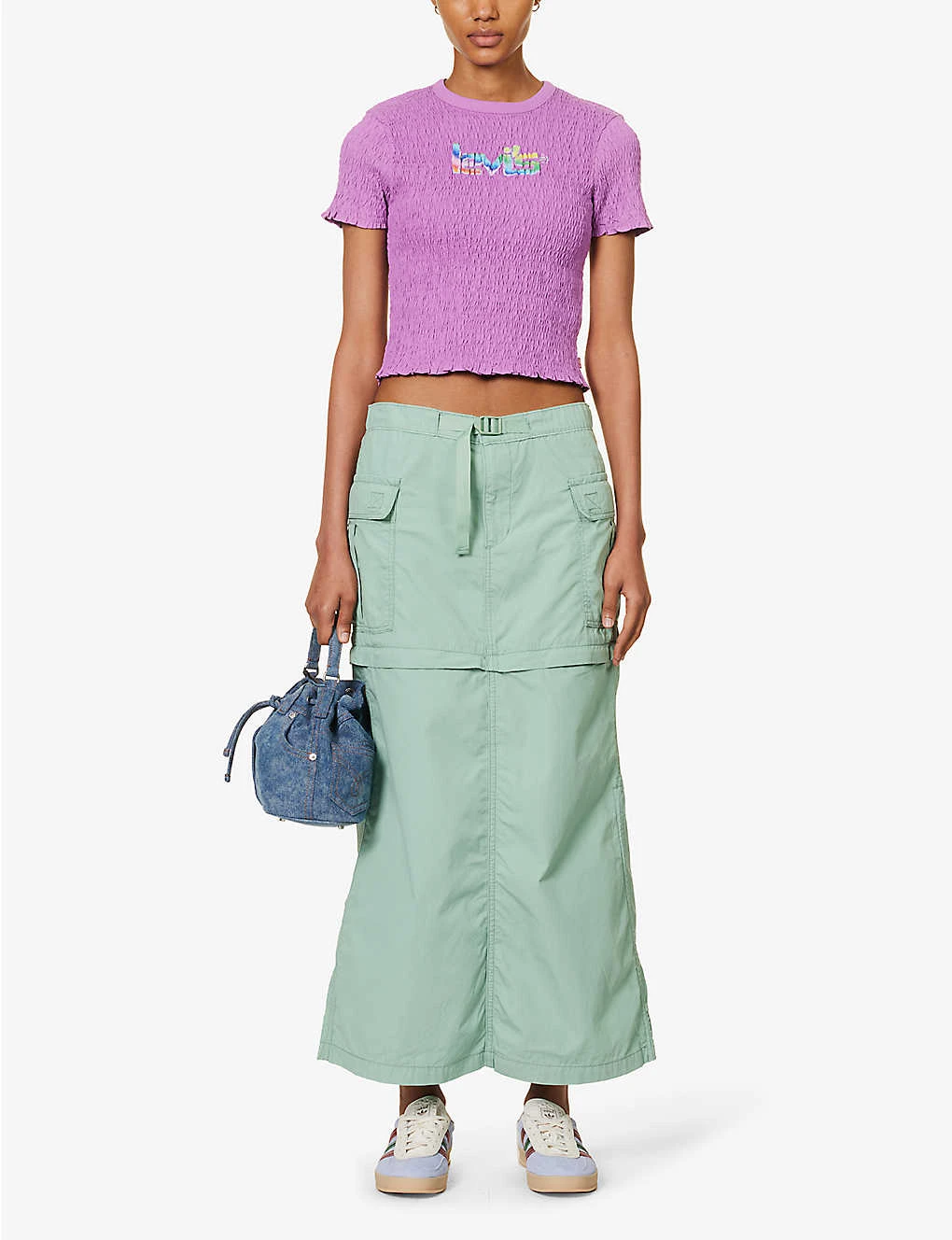 Levis Popcorn Graphic-print Ruched Cotton-jersey T-shirt 4 Levis Popcorn Graphic-print Ruched Cotton-jersey T-shirt - Image 2