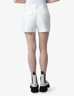 Zadig & Voltaire Please Crystal-embellished Stretch-woven Shorts -VogueVibe Store R04191940 JUDO ALT03