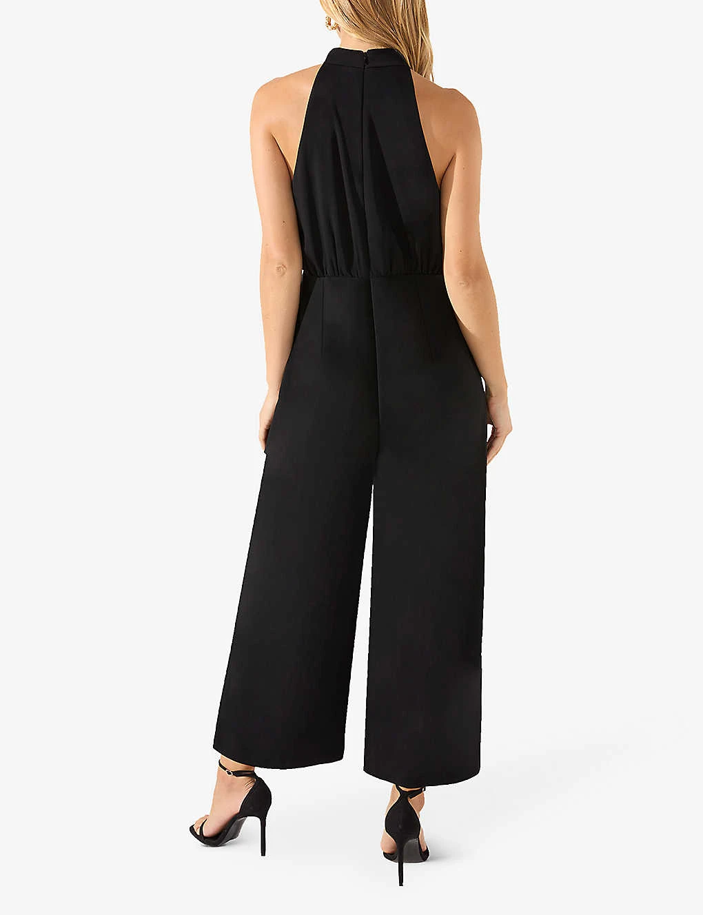 Sophia Twisted-neckline Wide-leg Crepe Jumpsuit 5 Sophia Twisted-neckline Wide-leg Crepe Jumpsuit - Image 3