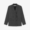 IRO Habana Double-breasted Woven Blazer 1 IRO Habana Double-breasted Woven Blazer -VogueVibe Store R04196499 GRY01 M
