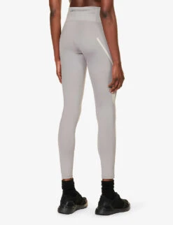 Adidas By Stella Mccartney TruePace High-rise Stretch-recycled Polyester Leggings -VogueVibe Store R04201618 DOVEGREY ALT03