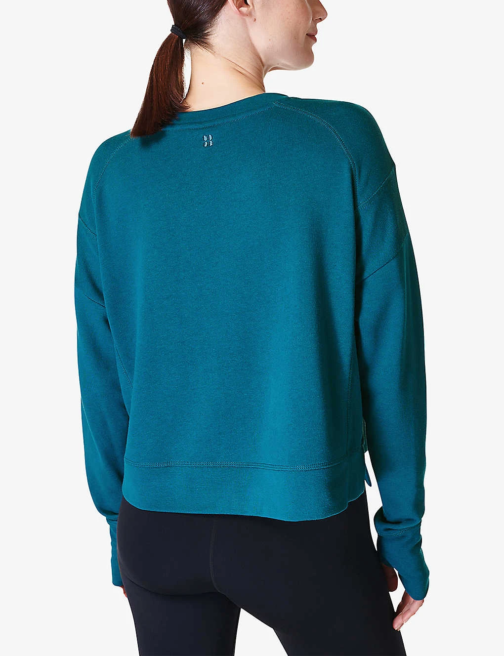 Sweaty Betty After Class Cropped Organic Cotton-blend Sweatshirt 6 Sweaty Betty After Class Cropped Organic Cotton-blend Sweatshirt - Image 4