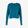 Sweaty Betty After Class Cropped Organic Cotton-blend Sweatshirt -VogueVibe Store R04201984 CABINBLUE M