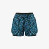 Sweaty Betty On Your Marks 4” Stretch-woven Running Shorts -VogueVibe Store R04202000 BLUEWEAVEPRINT M