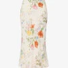 Layla High-rise Floral-print Woven Midi Skirt -VogueVibe Store R04203327 ETUDE M