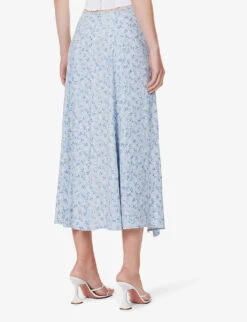 Zoe Floral-print Regular-fit Woven-blend Midi Skirt -VogueVibe Store R04203332 BROOKE ALT03