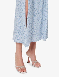 Zoe Floral-print Regular-fit Woven-blend Midi Skirt -VogueVibe Store R04203332 BROOKE ALT05