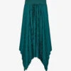 Joseph Ade Pleated Woven Midi Skirt 1 Joseph Ade Pleated Woven Midi Skirt -VogueVibe Store R04203809 DARKTEAL M