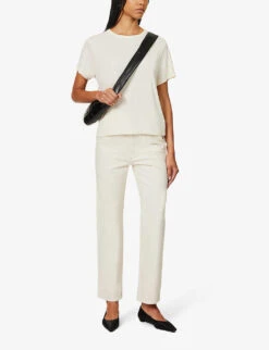 Emmylou Regular-fit Woven T-shirt -VogueVibe Store R04204569 CREAM ALT01