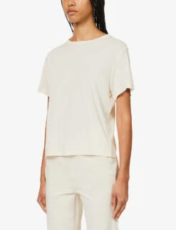 Emmylou Regular-fit Woven T-shirt -VogueVibe Store R04204569 CREAM ALT02