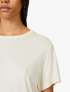 Emmylou Regular-fit Woven T-shirt -VogueVibe Store R04204569 CREAM ALT04