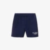 Terry Brand-embroidered Cotton-towelling Shorts -VogueVibe Store R04205027 NAVY M