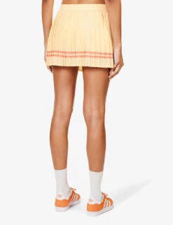 Serif Contrast-piping Stretch-woven Mini Skirt -VogueVibe Store R04205029 ALMOND ALT03