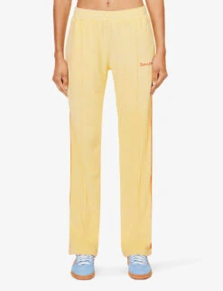 Serif Brand-embroidered High-rise Cotton-towelling Jogging Bottoms 9 Serif Brand-embroidered High-rise Cotton-towelling Jogging Bottoms -VogueVibe Store R04205030 ALMOND ALT02