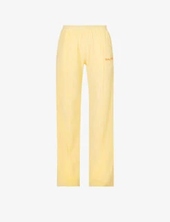 Serif Brand-embroidered High-rise Cotton-towelling Jogging Bottoms