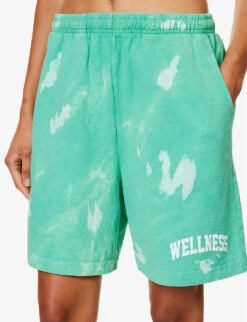 Wellness Tie-dye Cotton-jersey Shorts -VogueVibe Store R04205055 TAHITI ALT04