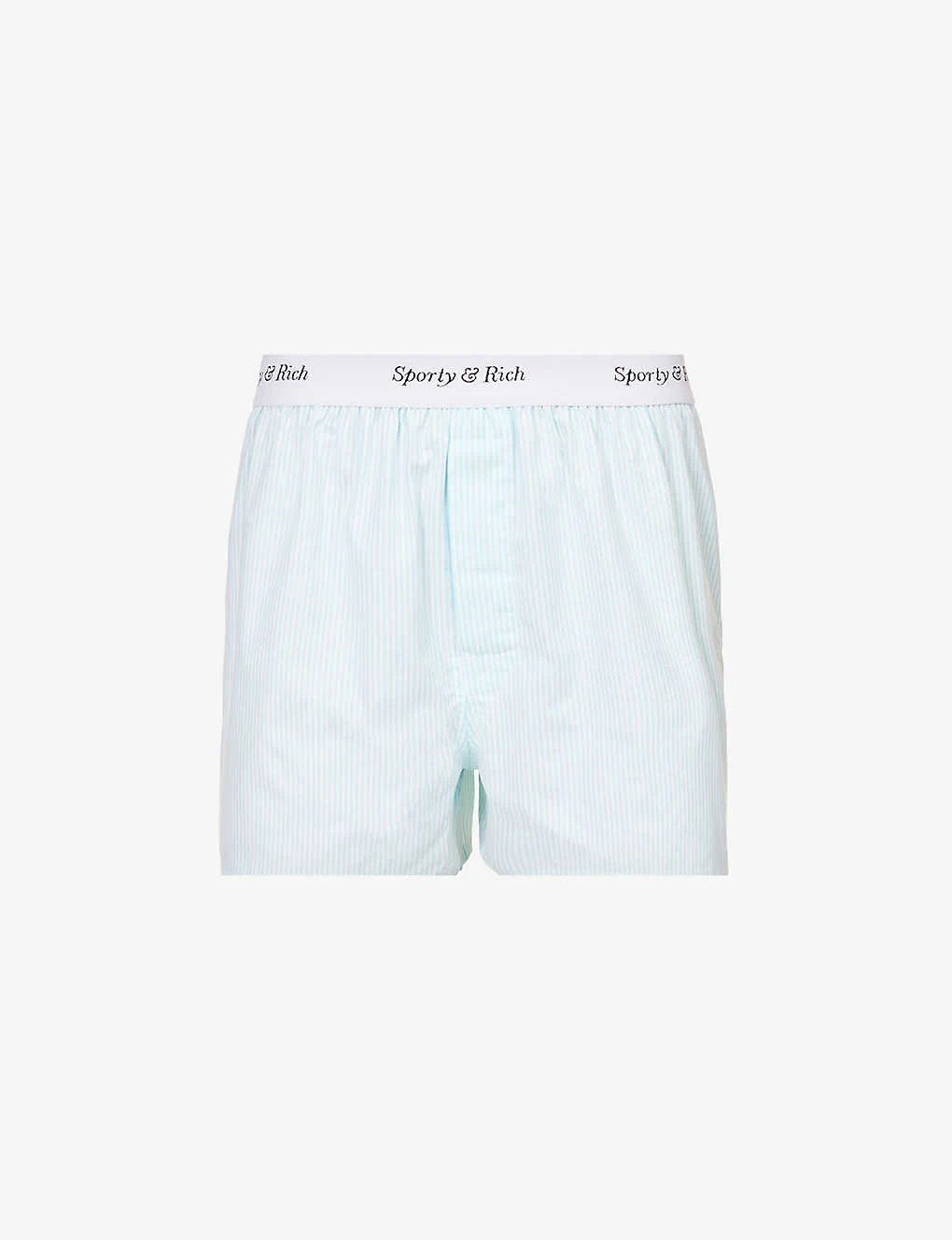 Oxford Striped Cotton Shorts 3 Oxford Striped Cotton Shorts