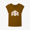 Soeur Valentina Logo-print Cotton-blend T-shirt 1 Soeur Valentina Logo-print Cotton-blend T-shirt -VogueVibe Store R04205345 BRONZE M
